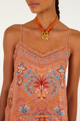 Mocha Boho Enhance Lace Blouse - FARM Rio BOHO ENCHANCE MOCHA