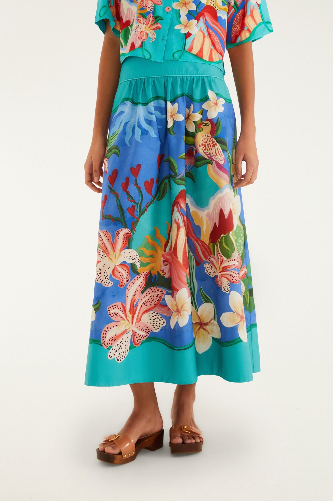 Multicolor Garden Of Life Pockets Midi Skirt - FARM Rio GARDEN OF LIFE MULTICOLOR