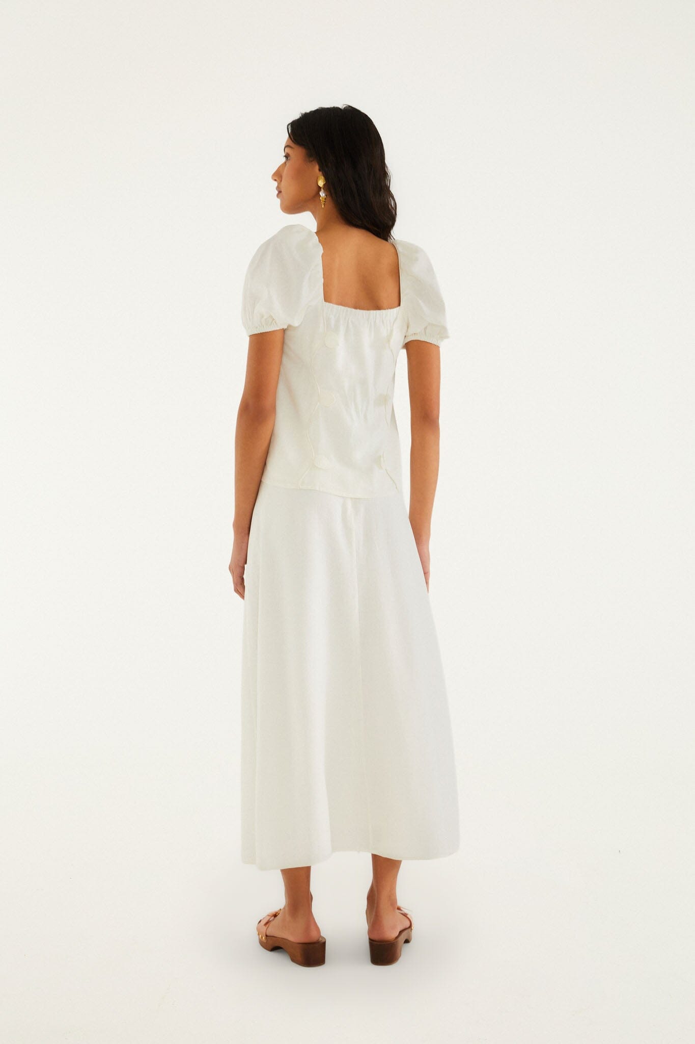 Off-White 3d Flowers Midi Skirt - FARM Rio OFF-WHITE
