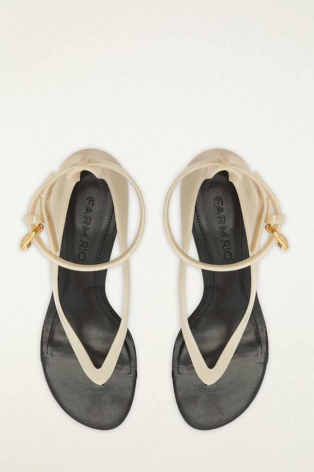Off-White Jelly Heeled Sandal - FARM Rio IVORY