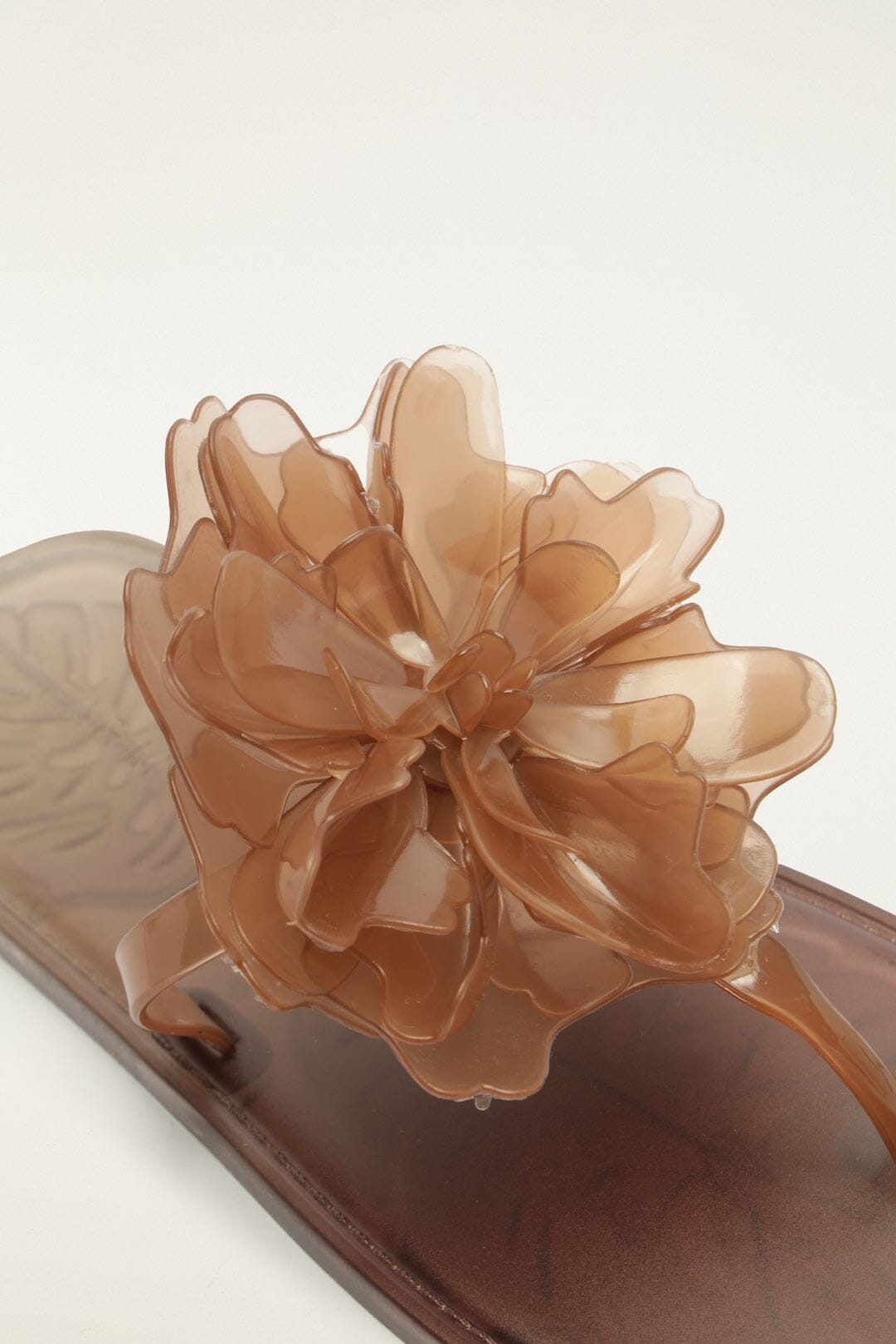 Caramel Jelly Flower Flat Sandal - FARM Rio TOFFEE AND WALNUT