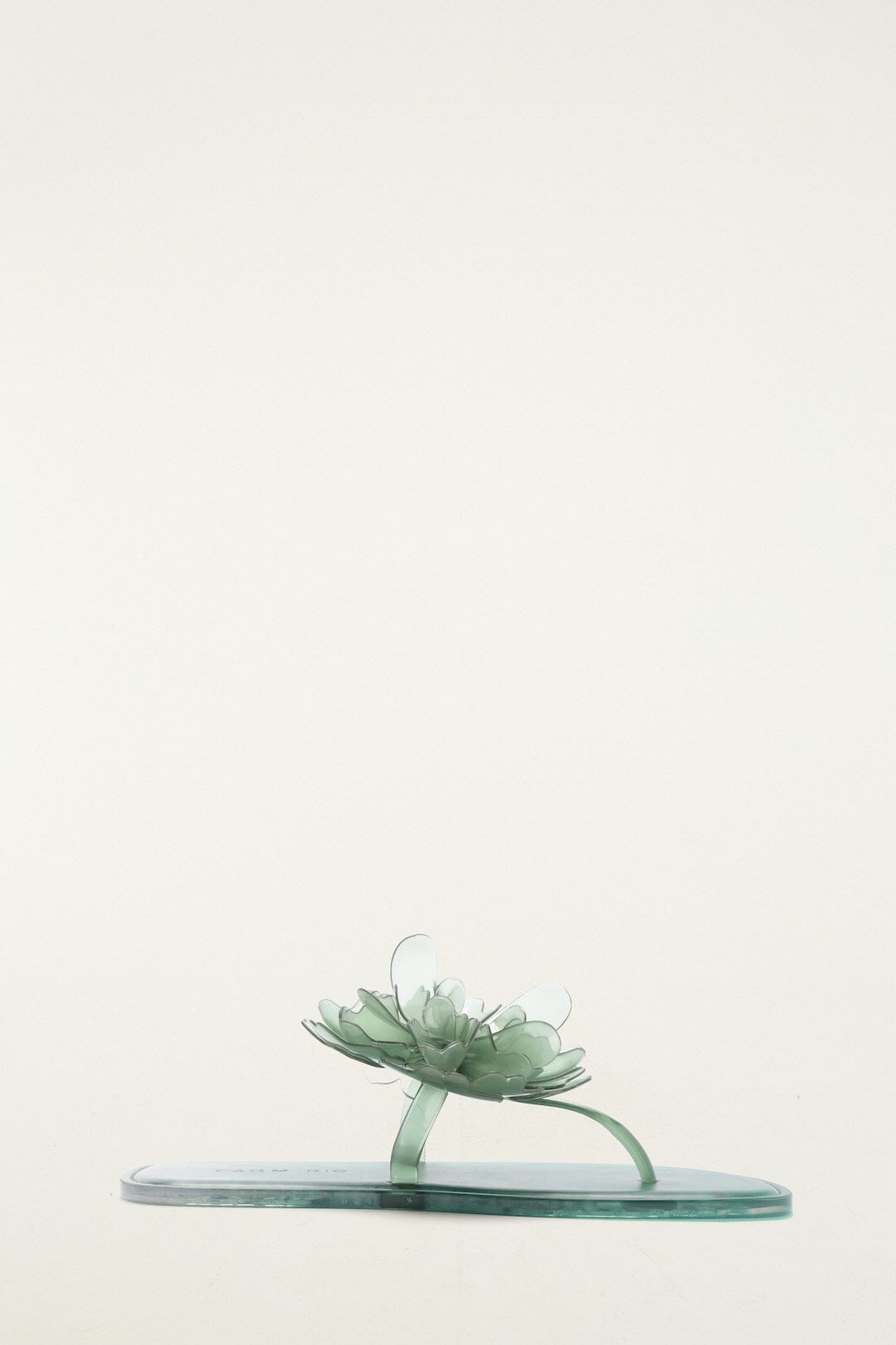 Green Jelly Flower Flat Sandal - FARM Rio MILITARY AND SAGE GREEN