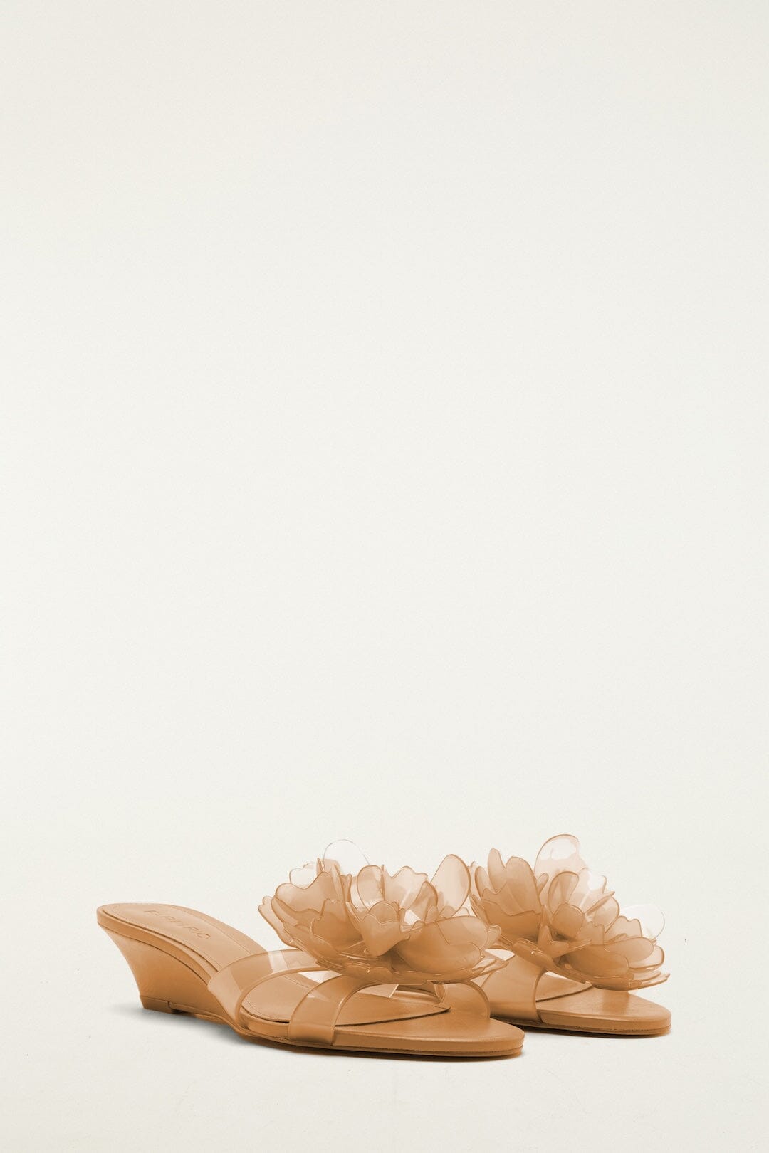 Orange Jelly Flower Wedge Sandal - FARM Rio TOFFEE