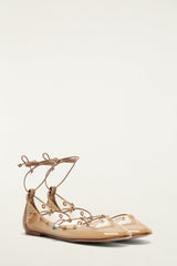 Sand Sea Lace Up Jelly Ballerina - FARM Rio TOFFEE