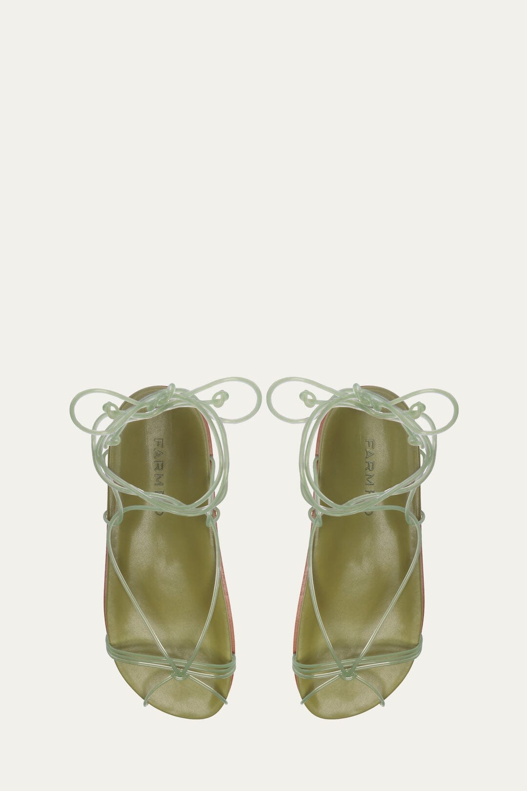 Green Spaghetti Jelly Anatomic Flat Sandal - FARM Rio MOSS