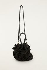 Raffia Flower Bag - FARM Rio BLACK