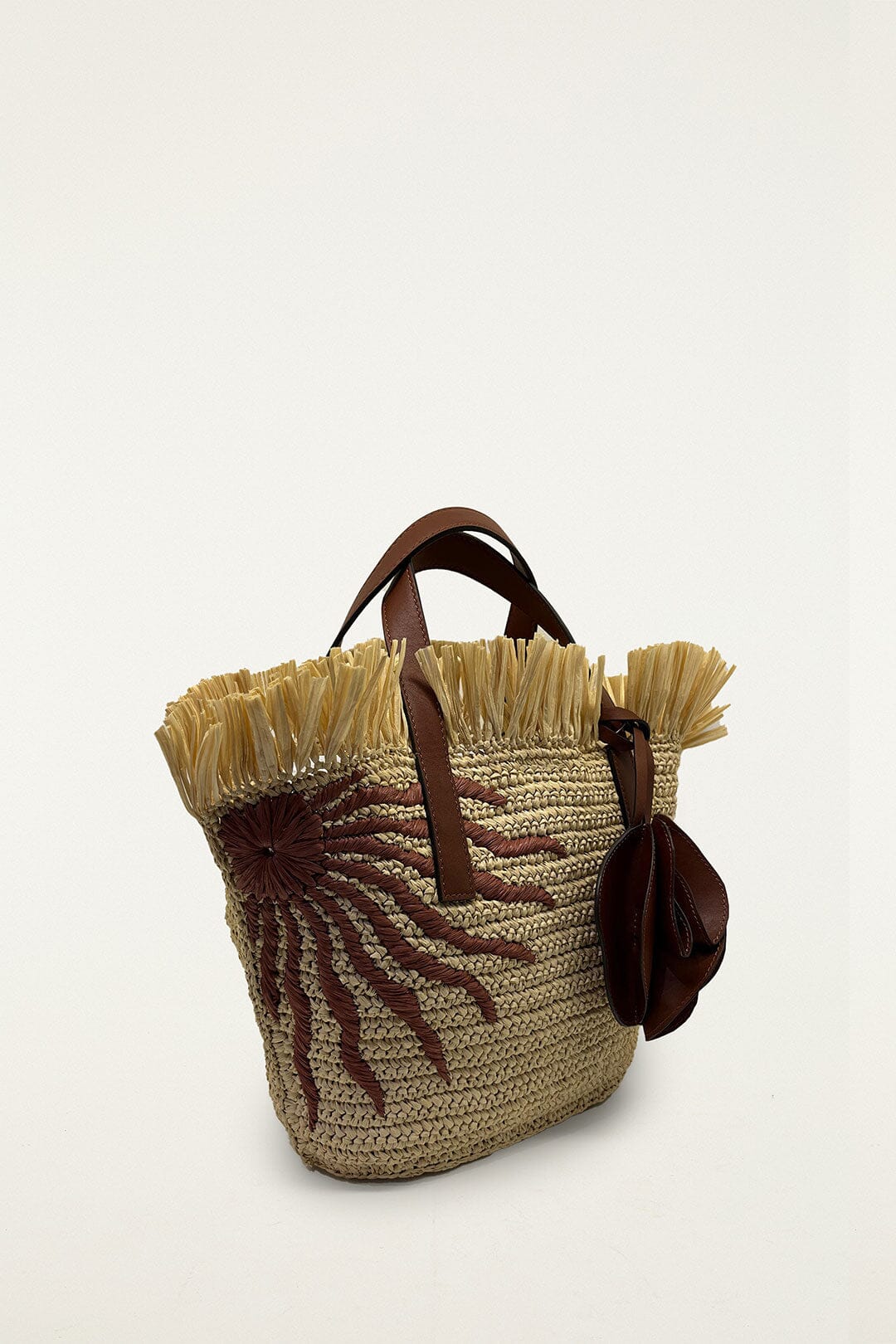 Printed Raffia Mini Basket Bag - FARM Rio SUN