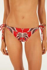 Red Ainika Garden Side Tie Bikini Bottom - FARM Rio AINIKA GARDEN RED
