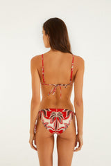 Red Ainika Garden Side Tie Bikini Bottom - FARM Rio AINIKA GARDEN RED