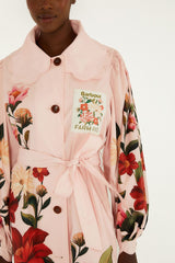 Bromelia Trench Coat - FARM Rio EDENS BLOOM LIGHT PINK