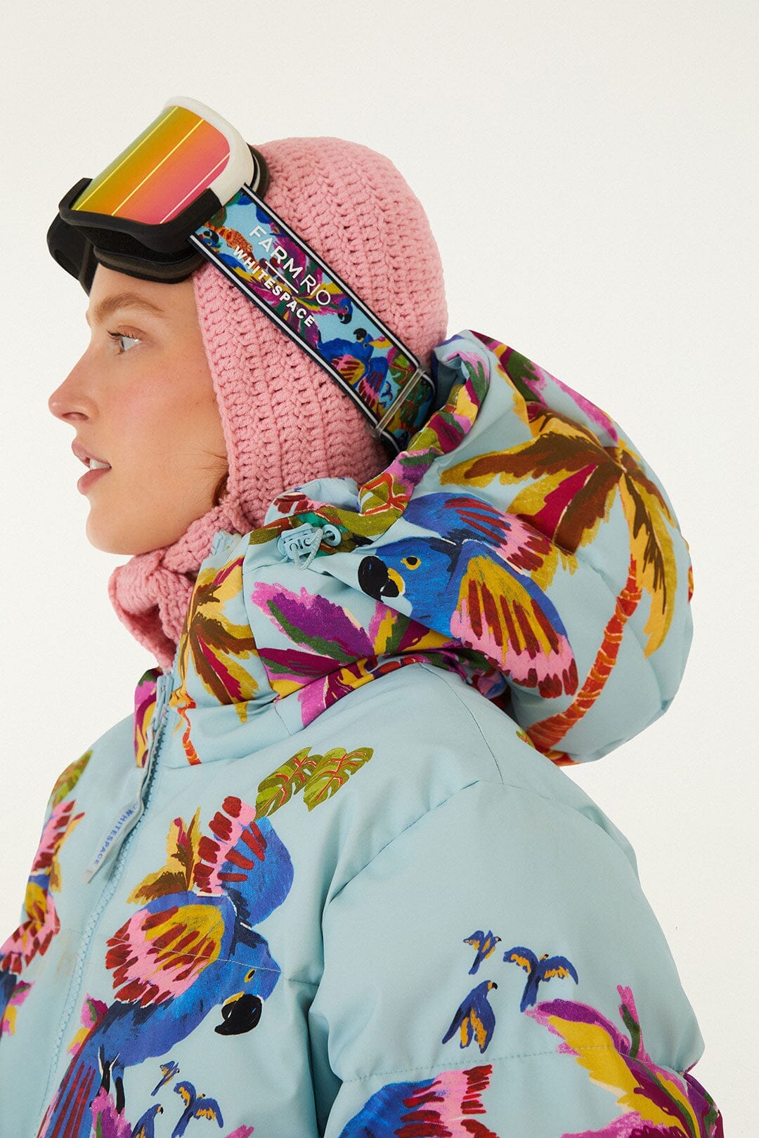 Blue Macaw Puffer Jacket - FARM Rio MACAW BLUE