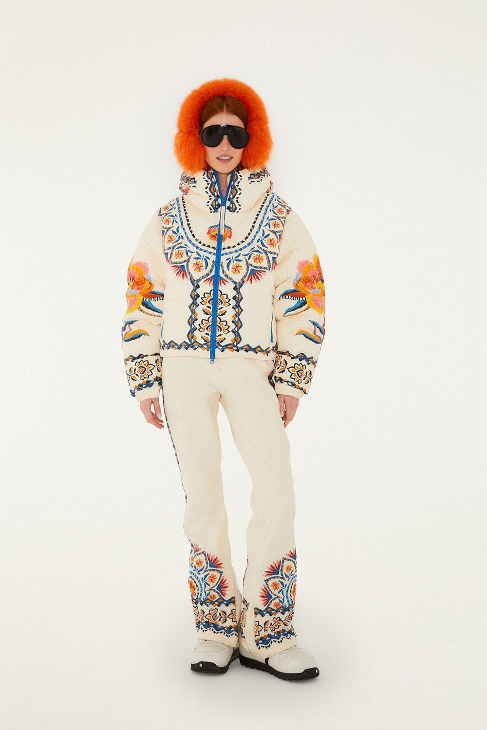 Off-White Lucy Floral Puffer - FARM Rio LUCY FLORAL