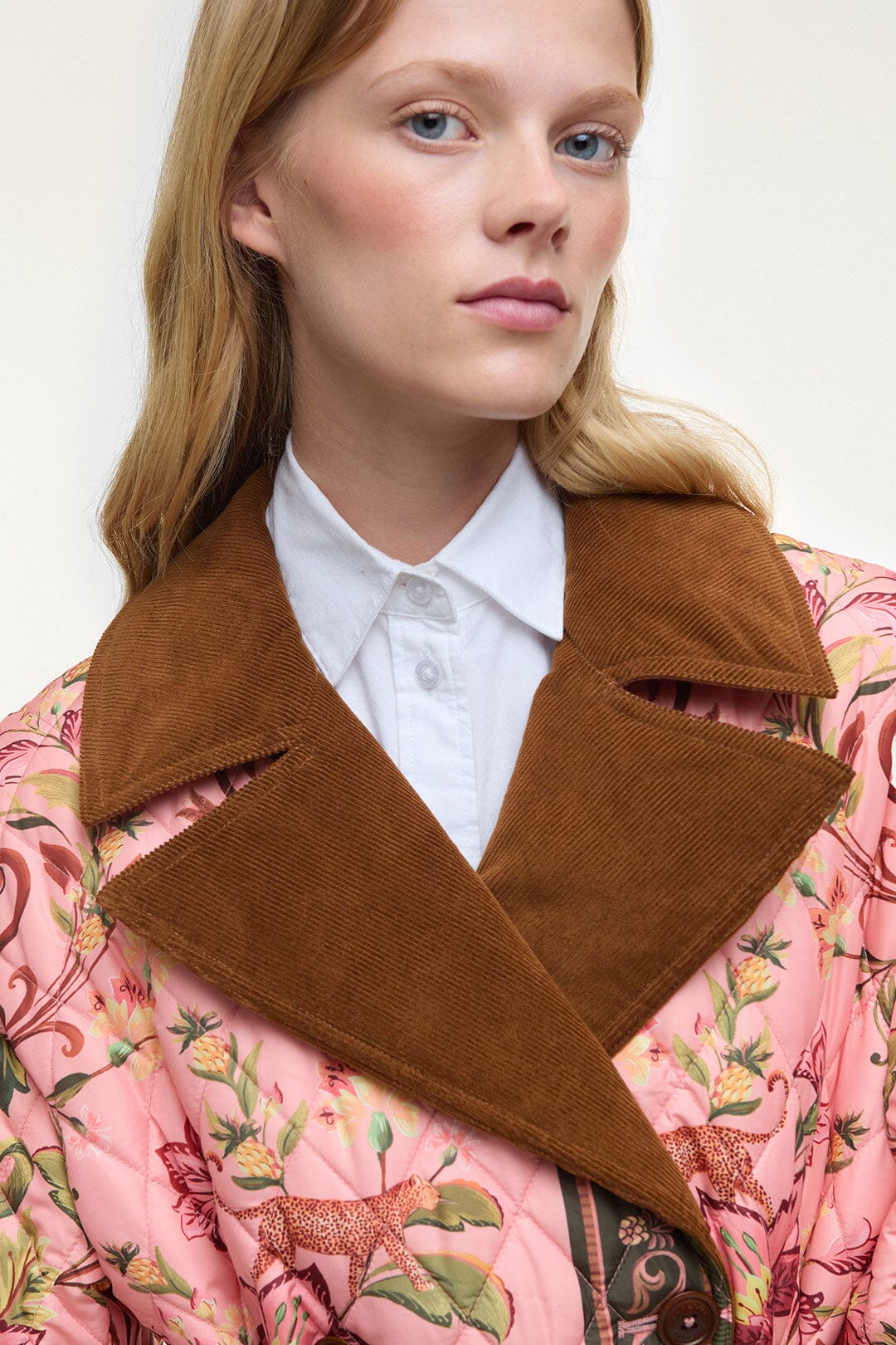 Cami Quilted Jacket - FARM Rio TROPICAL ROYALNESS PINK