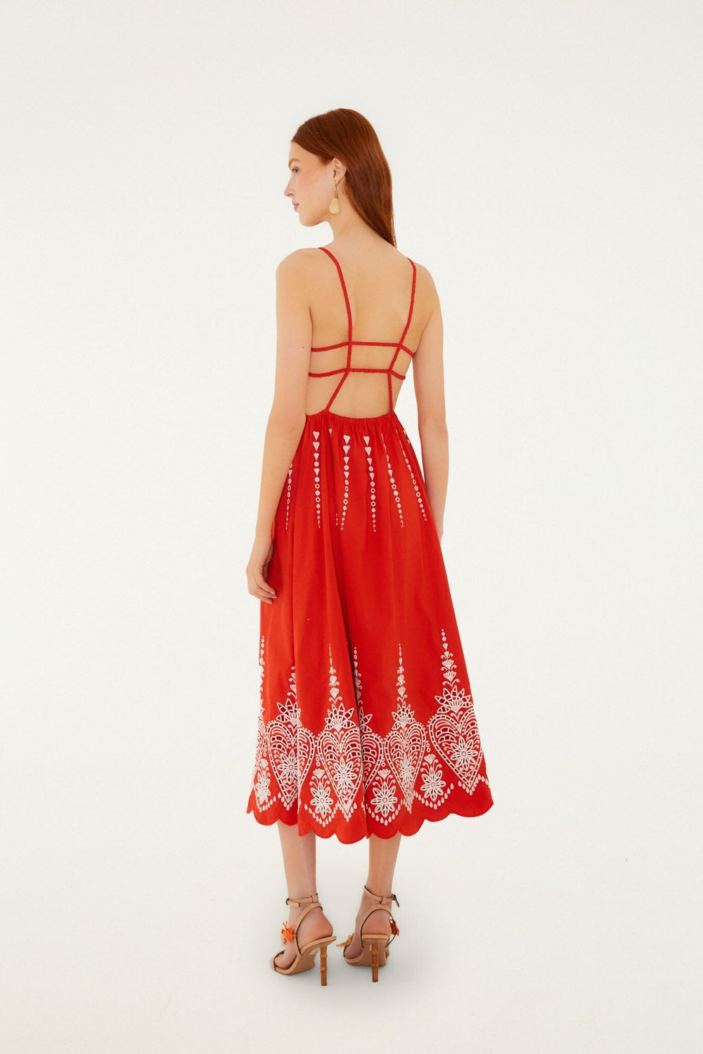 The Vicky Dress - FARM Rio DARK RED