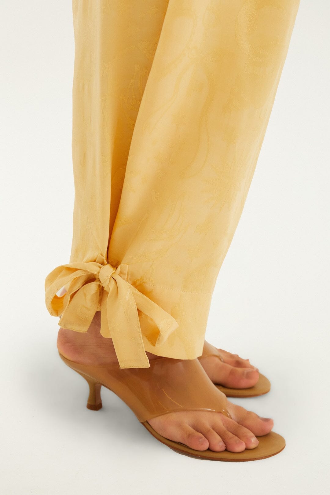 Beige Hem Ties Pockets Pants - FARM Rio BEIGE