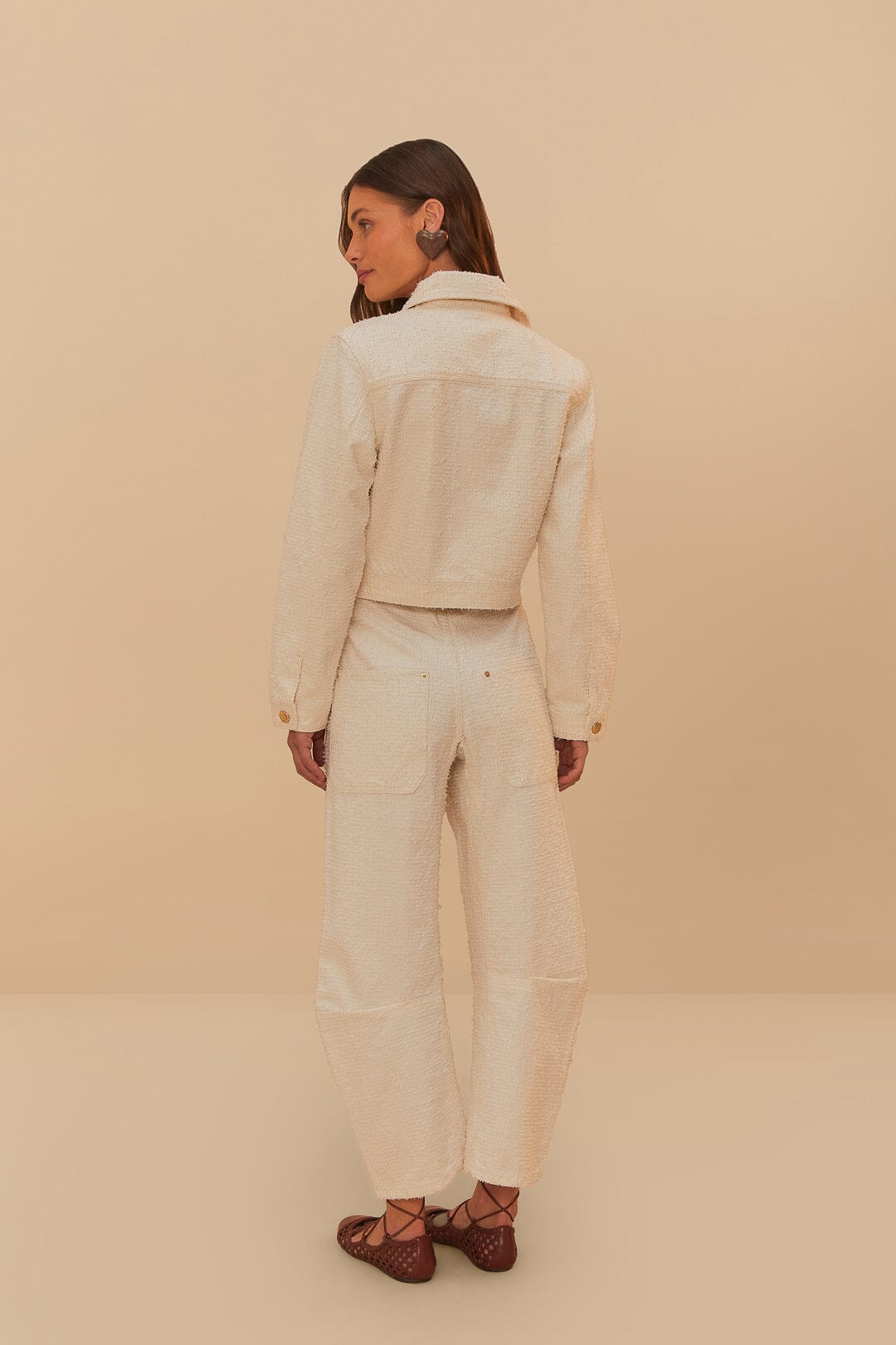 Off-White Twill Laser Carpenter Pants - FARM Rio OFF-WHITE