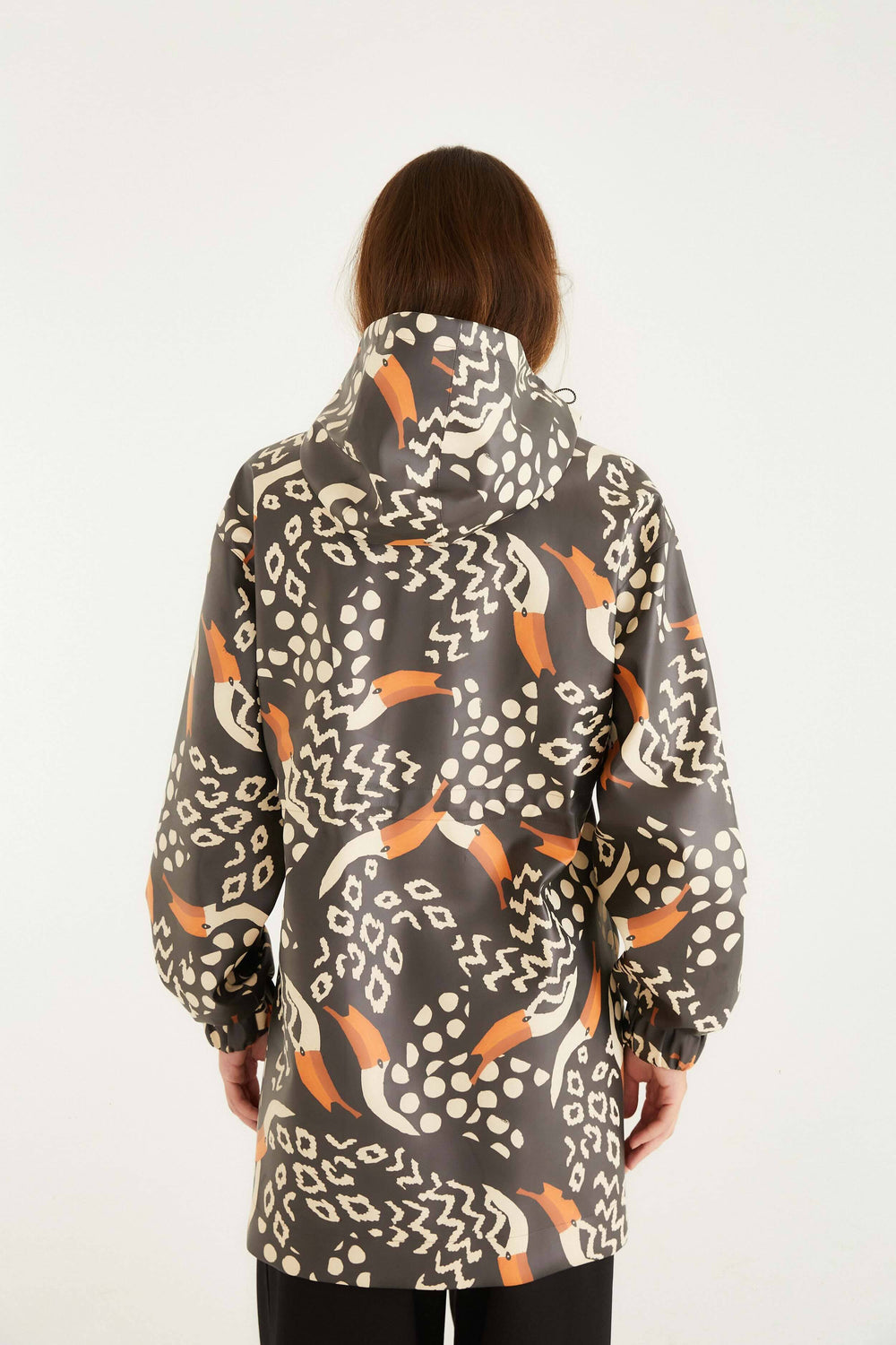 Black Tucanismo Raincoat - FARM Rio TUCANISSIMO BLACK