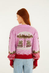 Pink From Sand To Snow Knit Sweater - FARM Rio MULTI