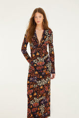 Black Lili Long Sleeve Maxi Dress - FARM Rio LILI BLACK