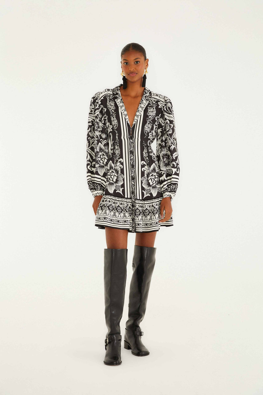 Lisbon Black Mini Dress - FARM Rio LISBON BLACK