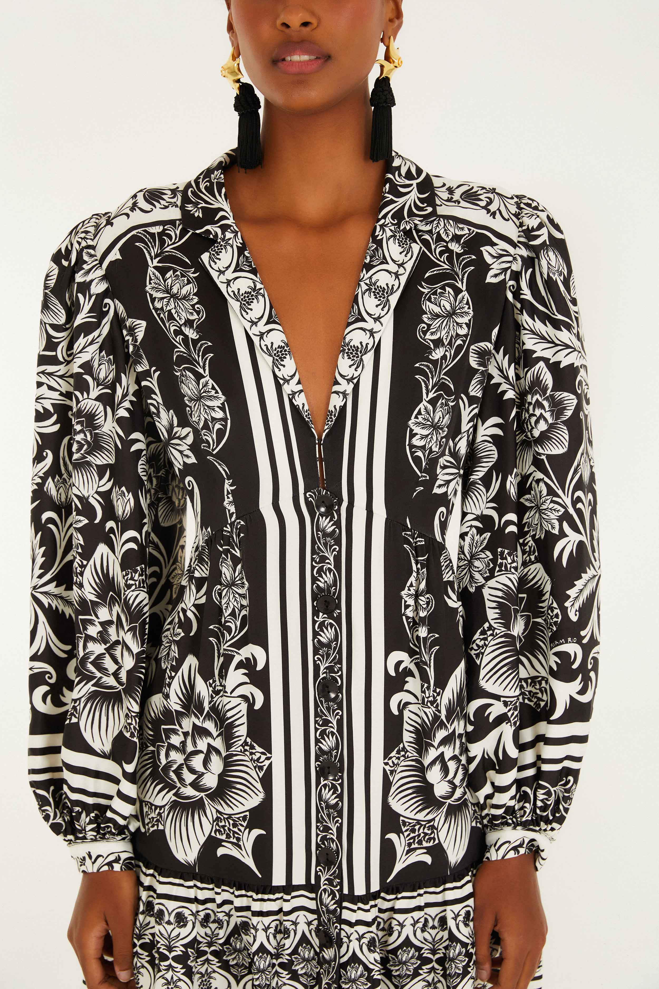 Lisbon Black Mini Dress - FARM Rio LISBON BLACK