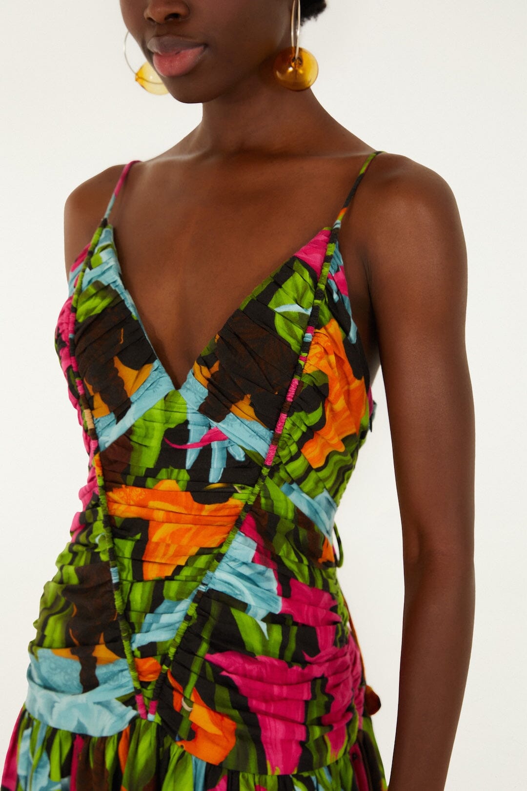 Black Mujeres Y Flores Lenzing Ecovero Euroflax Midi Dress - FARM Rio MUJERES Y FLORES BLACK