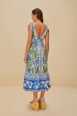 Off-White Tropicance Organic Cotton Midi Dress - FARM Rio TROPICANCE OFF-WHITE