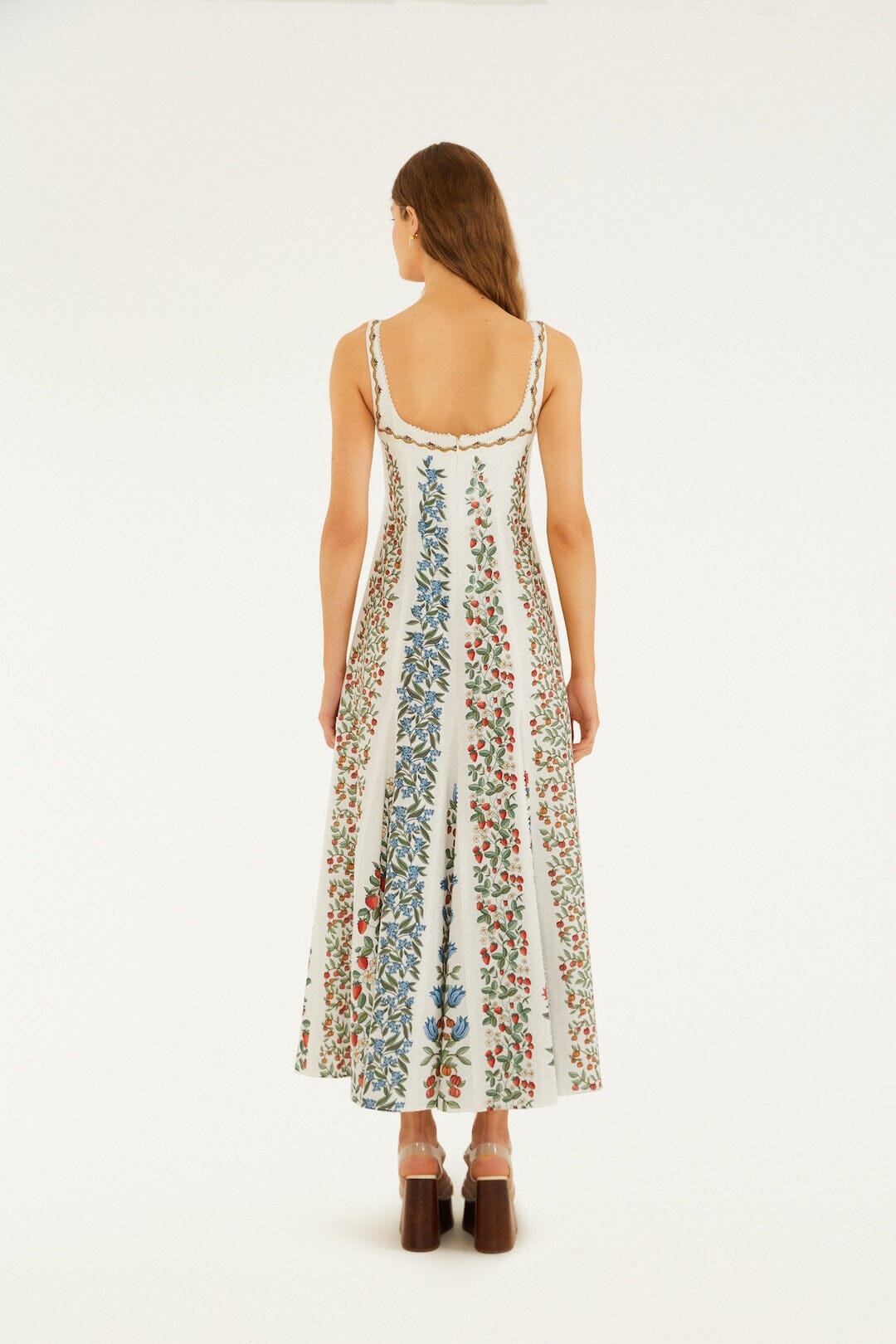 Off-White Fruit Beauty Lenzing Ecovero Euroflax Maxi Dress - FARM Rio FRUIT BEAUTY OFF-WHITE