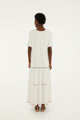 Have A Nice Trip Organic Cotton Maxi Dress - FARM Rio OFF-WHITE