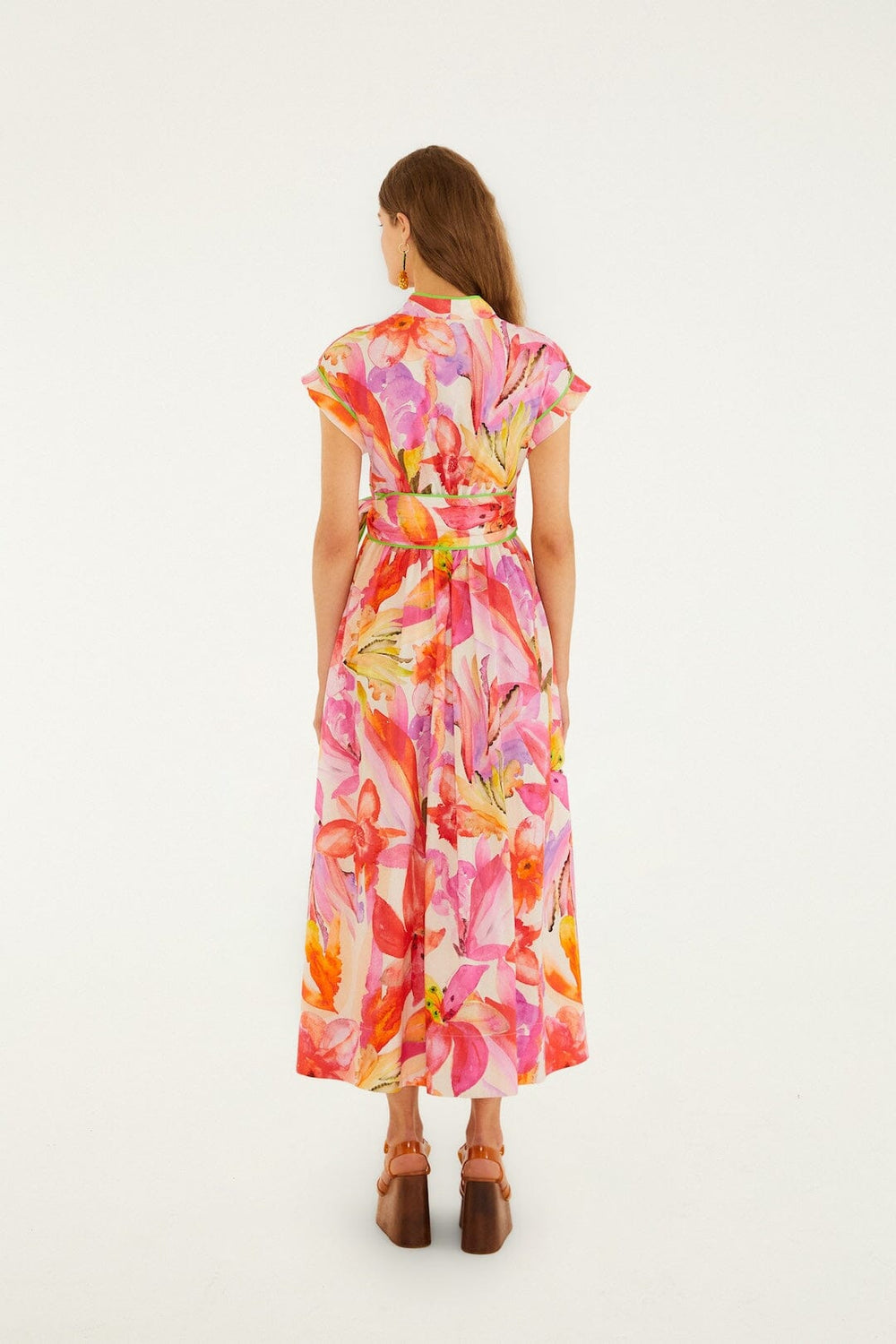 Multicolor Artsy Flora Belted Maxi Dress - FARM Rio ARTSY FLORA OFF-WHITE