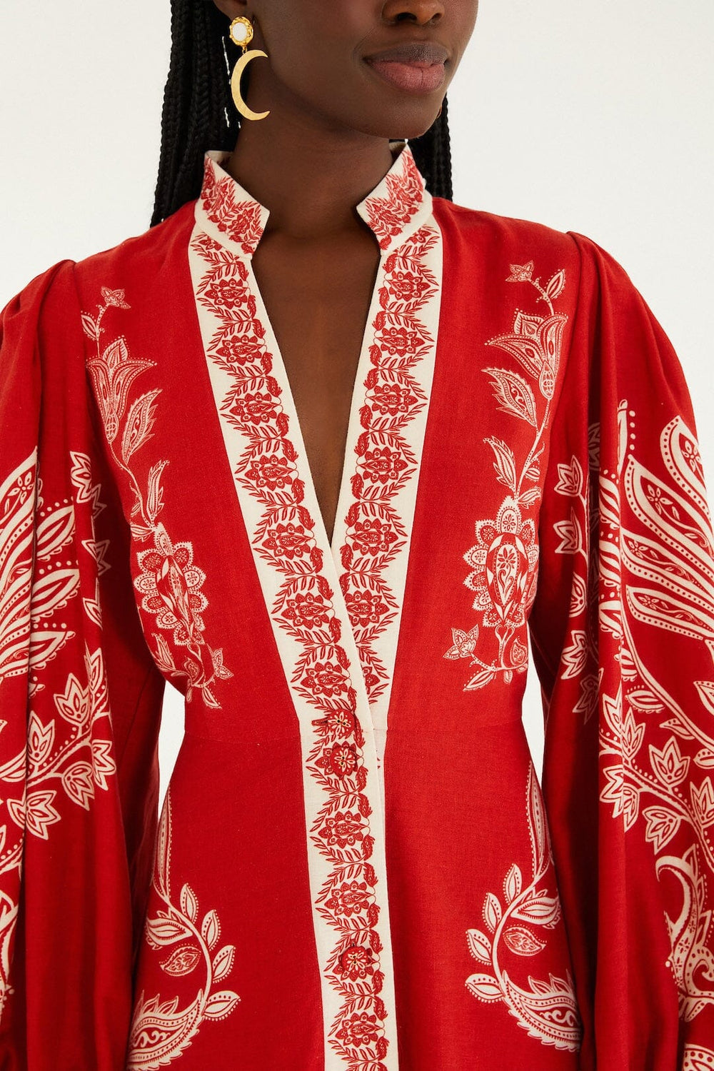 Red Miranda Lenzing Ecovero Euroflax Maxi Dress - FARM Rio MIRANDA RED