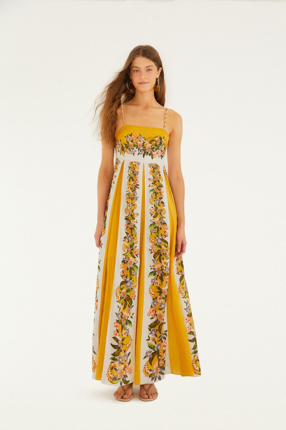 Sand Hilo Stripes Maxi Dress - FARM Rio HILO STRIPES SAND