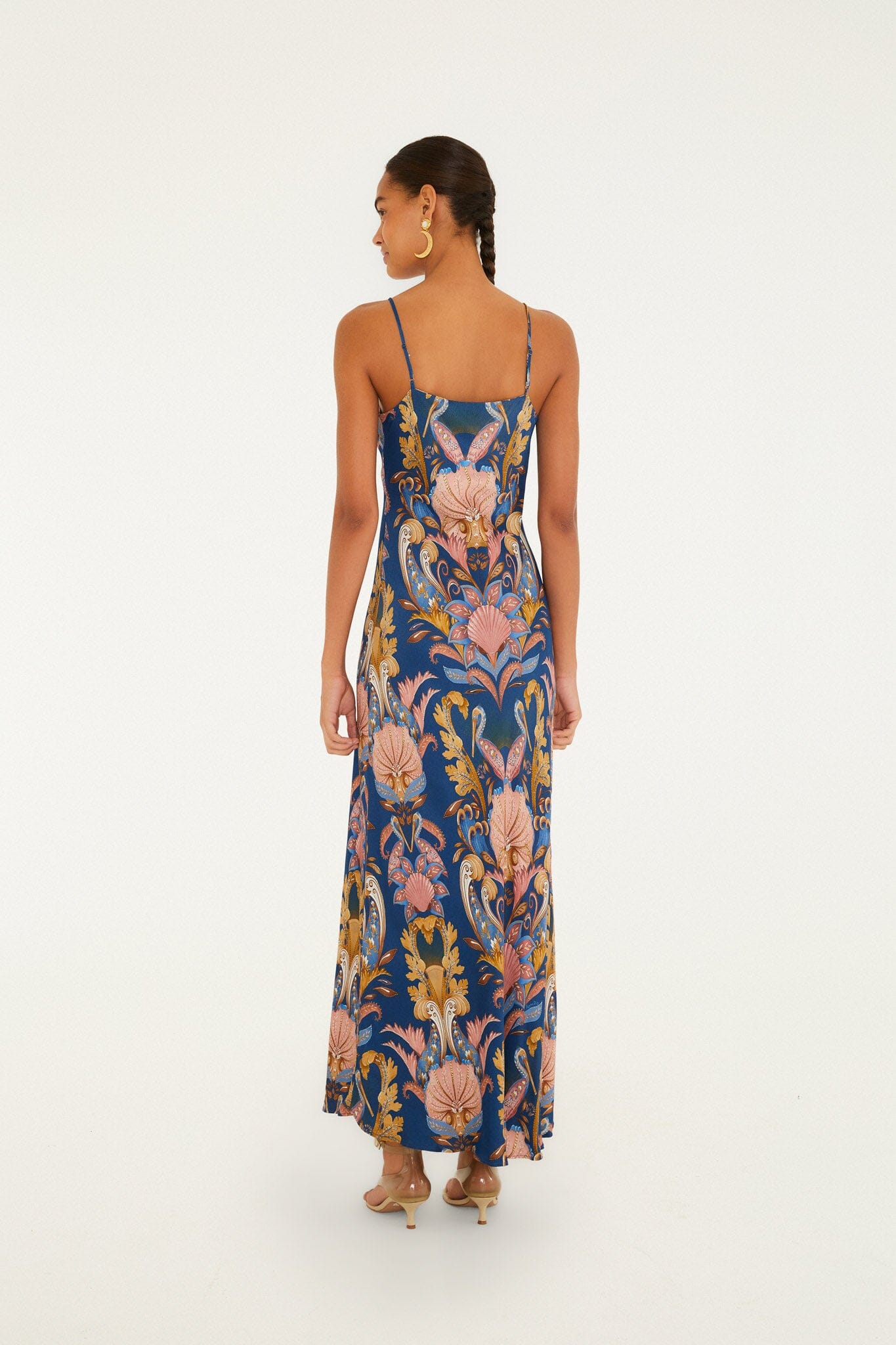 Sea Garden Maxi Dress - FARM Rio SEA GARDEN NAVY BLUE