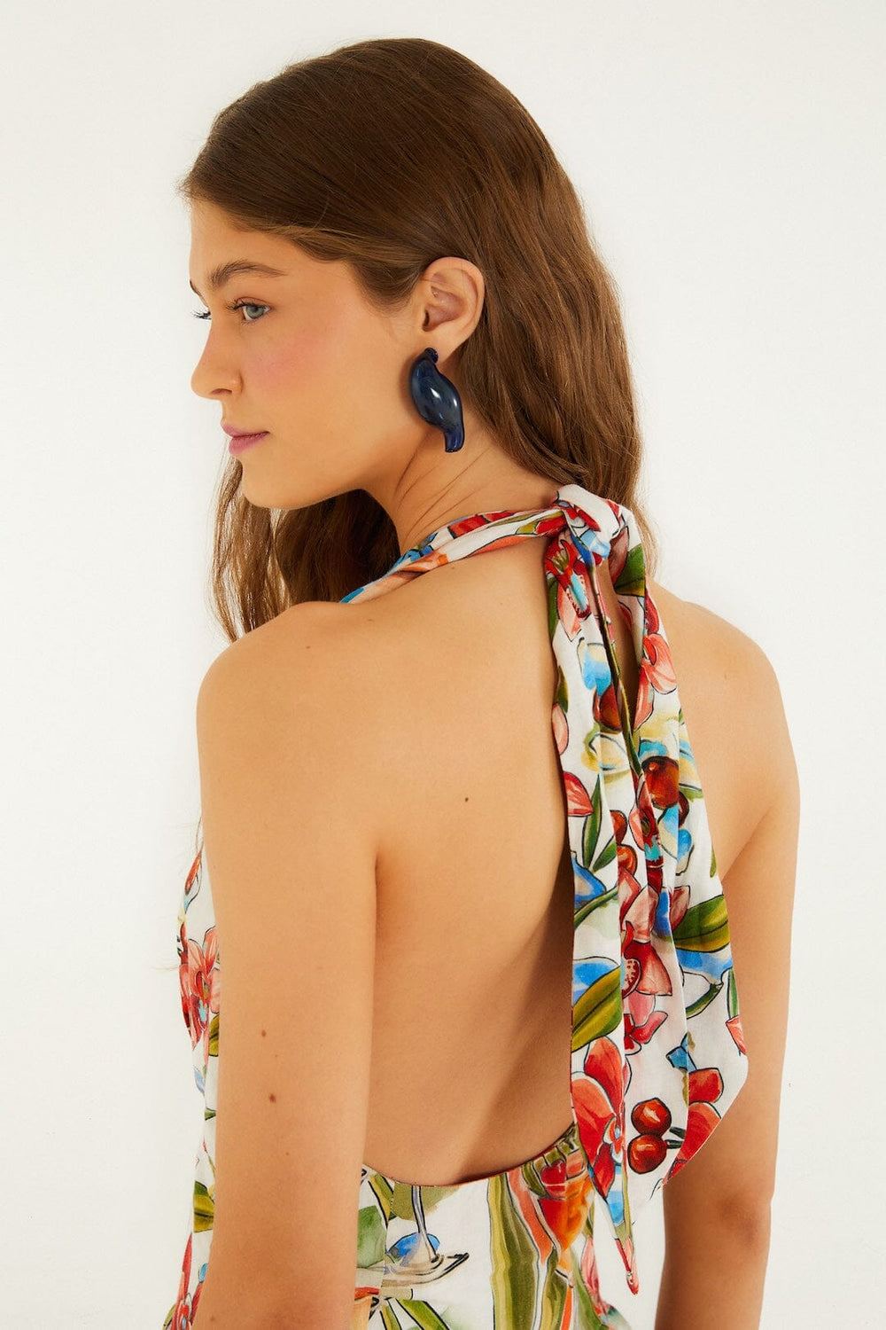 Off-White Cocktail Lenzing Ecovero Euroflax Maxi Dress - FARM Rio COCKTAIL OFF-WHITE
