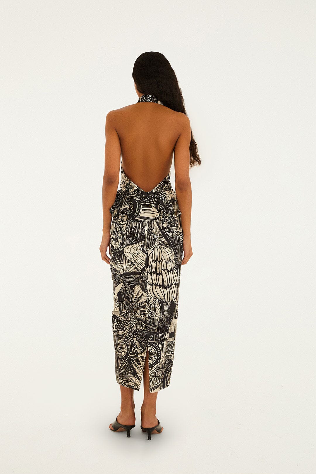 Ruta Beige Embroidered Lenzing Ecovero Euroflax Maxi Dress - FARM Rio RUTA BEIGE