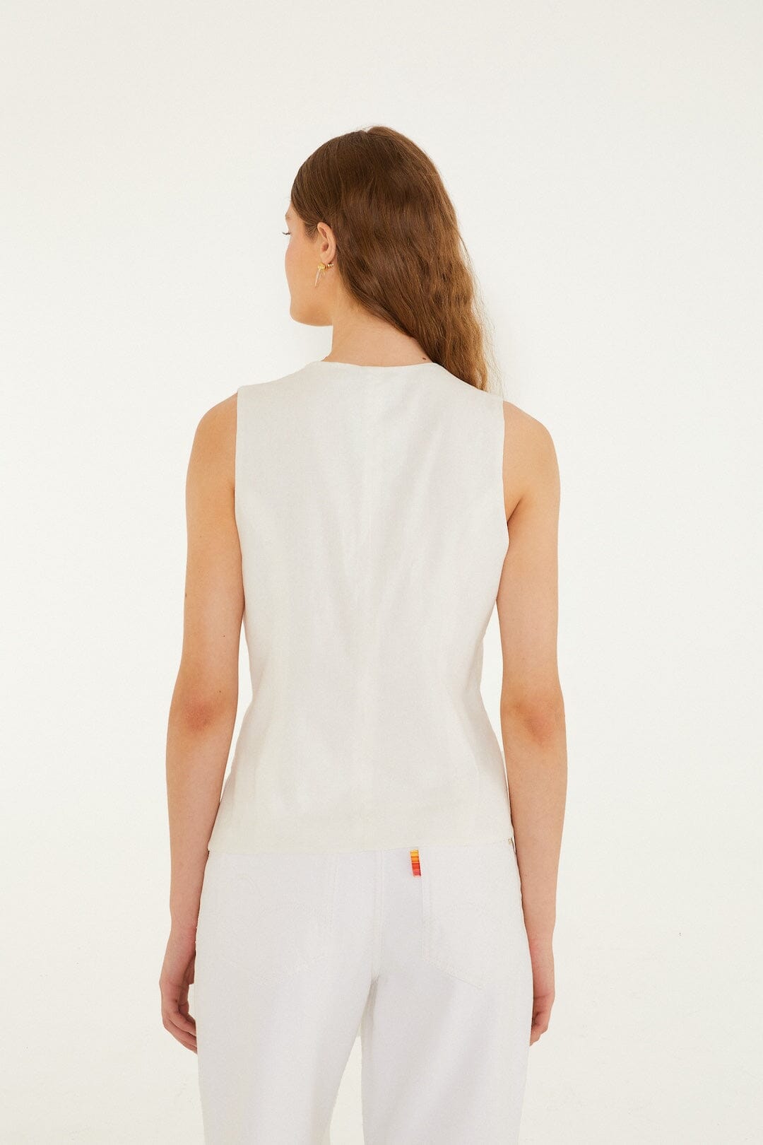 Off-White Embroidered Lenzing Ecovero Euroflax Blouse - FARM Rio OFF-WHITE