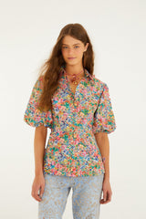 Off-White Peasant Floral Butterflies Organic Cotton Blouse - FARM Rio PEASANT FLORAL OFF-WHITE