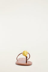 Shell Flat Sandal - FARM Rio CUOIO