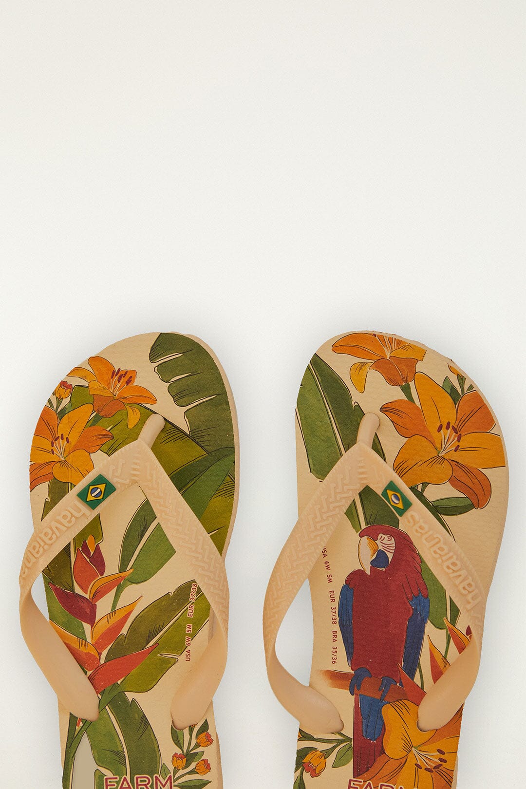 Farm Ararinhas Havaianas Sandals - FARM Rio MULTI