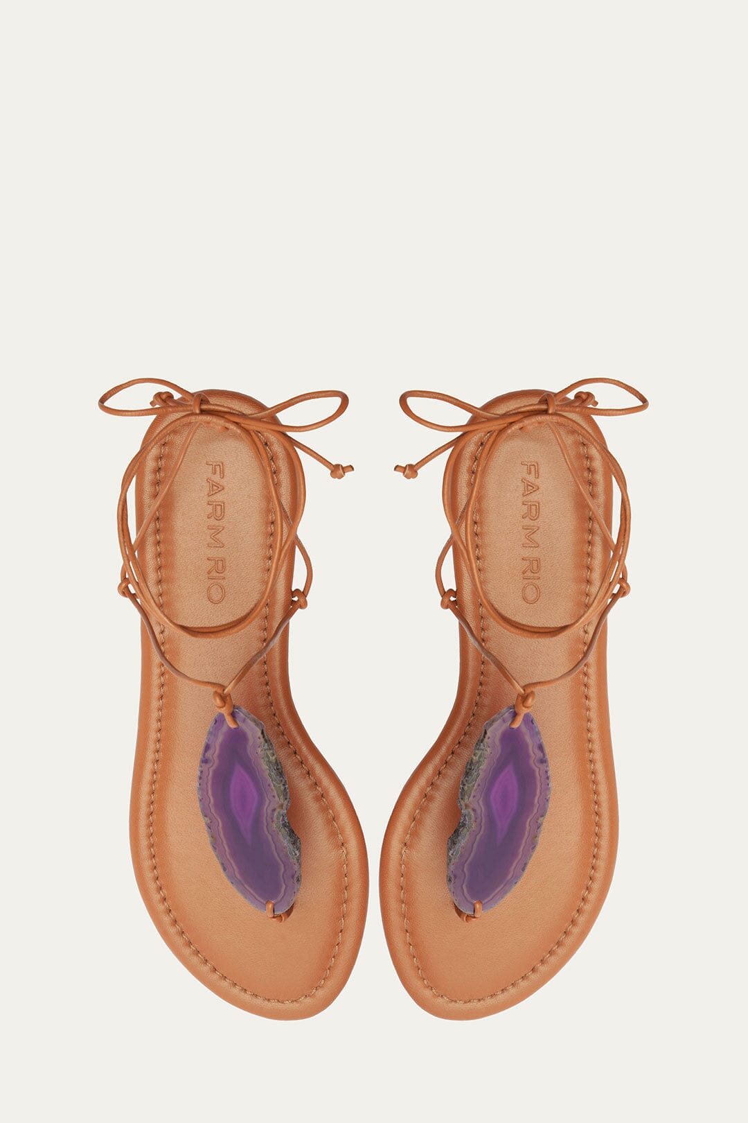 Stone Flat Sandal - FARM Rio CUOIO