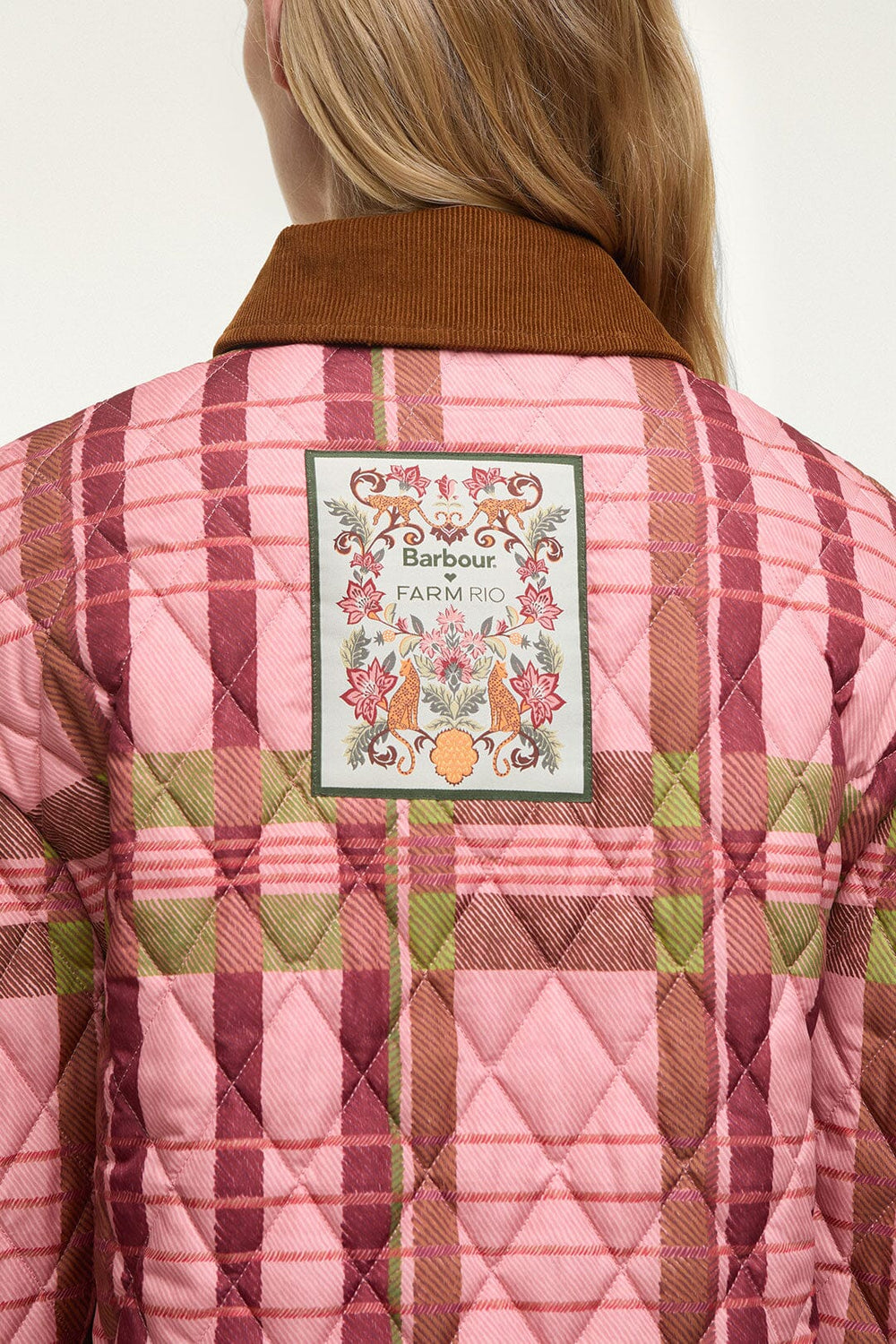 Ana-Clara Quilted Jacket - FARM Rio TARTAN PINK