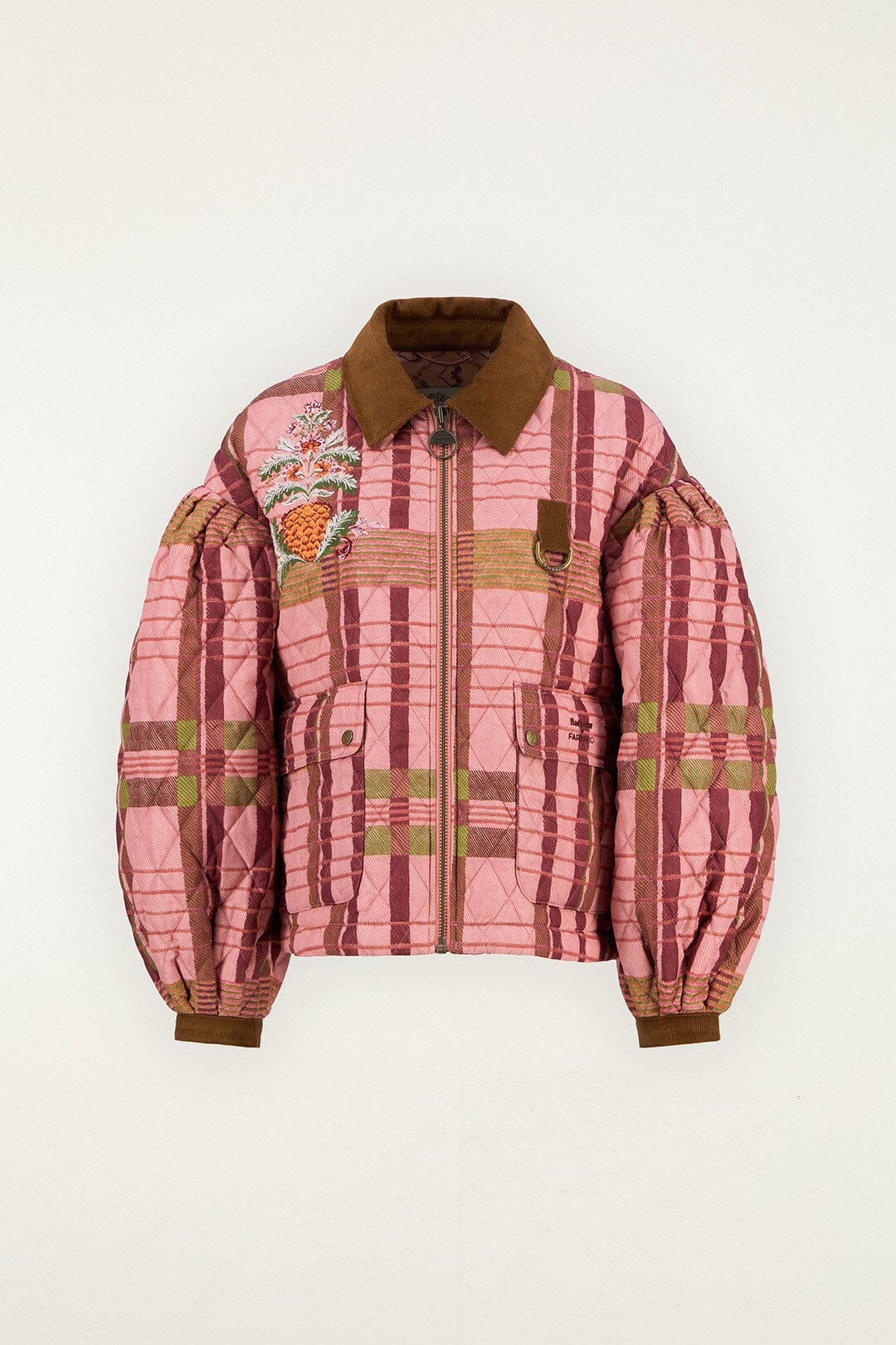 Ana-Clara Quilted Jacket - FARM Rio TARTAN PINK