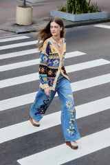 Denim Mystical Wide-Leg Pants - FARM Rio DENIM