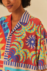 Adidas Farm Solar Kaleidoscope Blue Top - FARM Rio BLUE