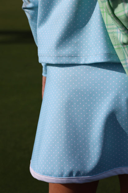Beaufort Bonnet Prepletic™ Pammy Performance Top - Belhaven Blue Micro Dot