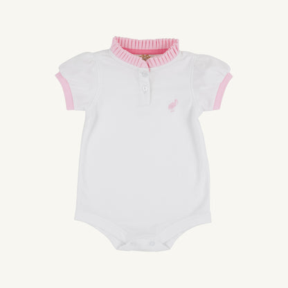 Beaufort Bonnet Little Miss Prim & Proper Polo & Onesie - Worth Avenue White