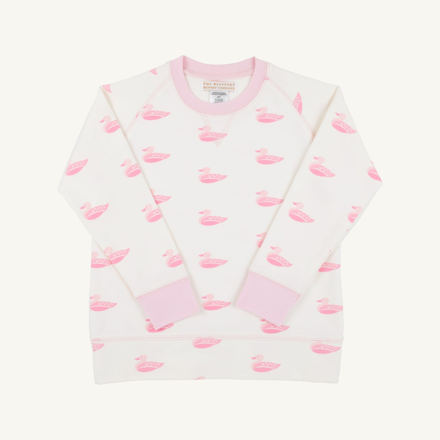 Beaufort Bonnet Cassidy Comfy Crewneck - Merrimack Quack Quacks (Palm Beach