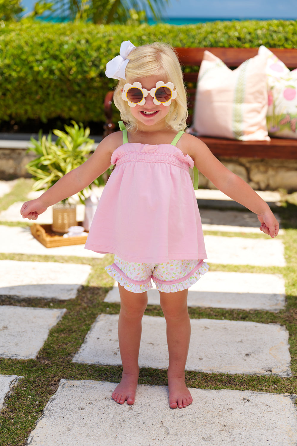 Beaufort Bonnet Lainey's Little Top - Pier Party Pink & Lexington Lime