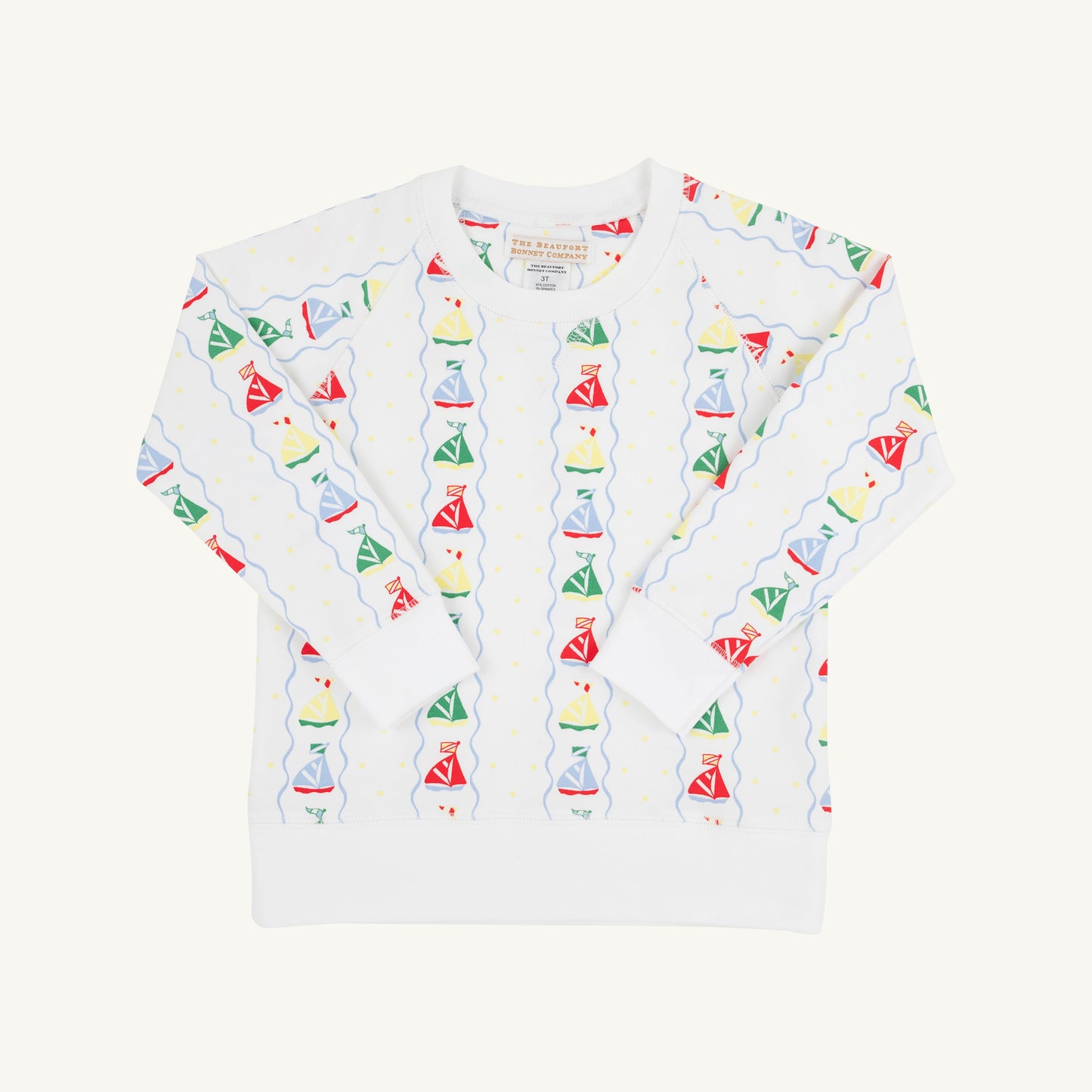 Beaufort Bonnet Cassidy Comfy Crewneck - Set Sail & Worth Avenue White