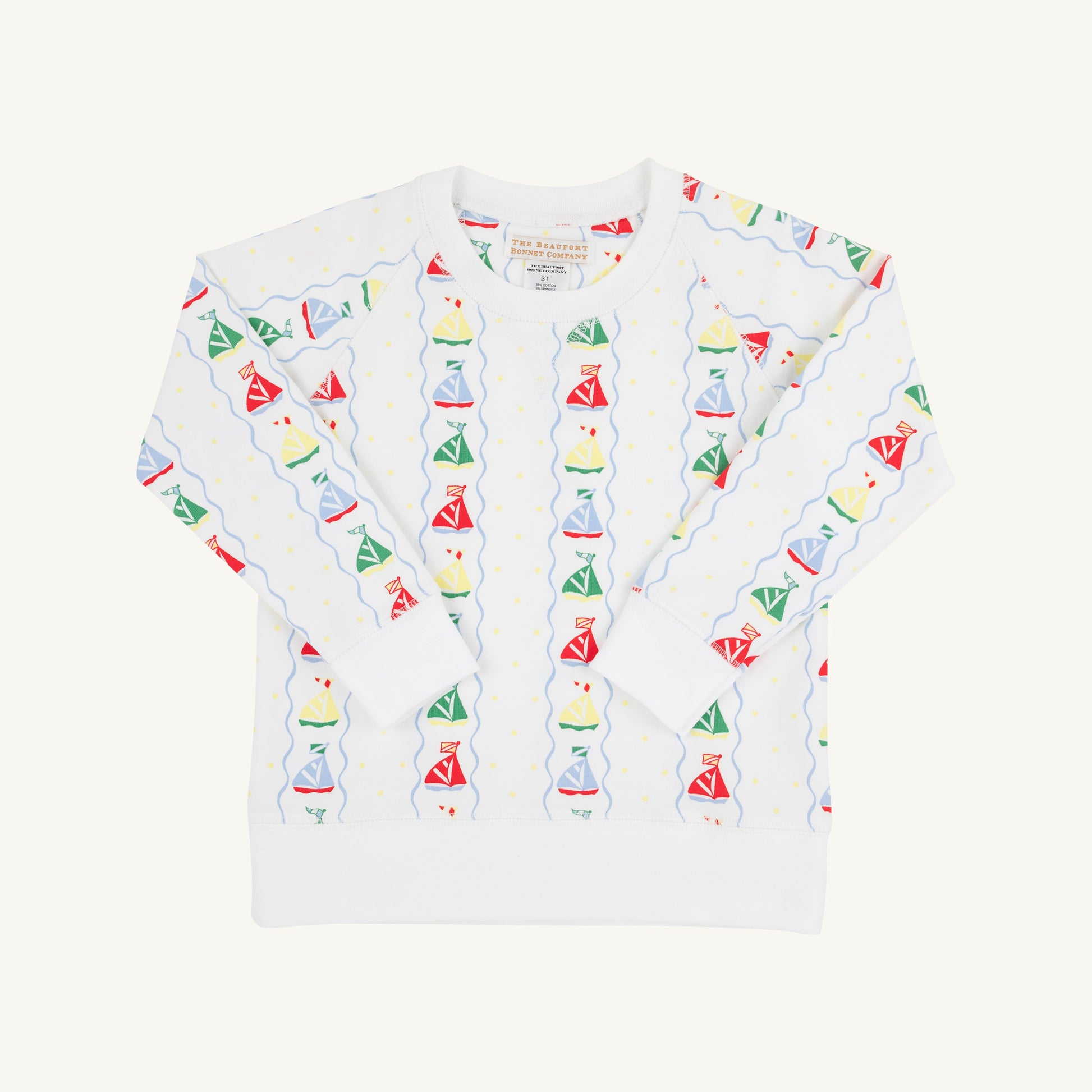 Beaufort Bonnet Cassidy Comfy Crewneck - Set Sail & Worth Avenue White